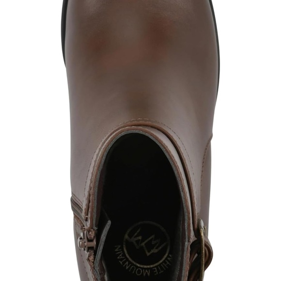 White Mountain Harrows Women’s Ankle Boots Sz 11 Mocha Brown Smooth Leather NIB - Picture 6 of 7